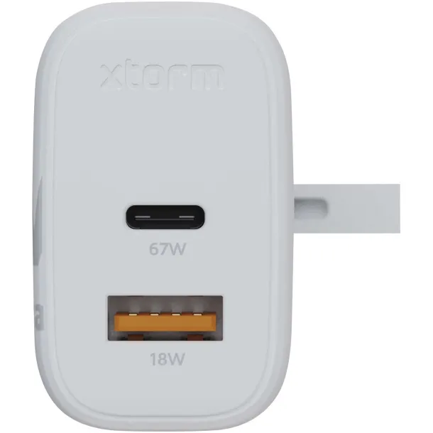 Xtorm XEC067G GaN² Ultra 67W punjač za zidnu utičnicu – UK utikač - Xtorm Bijela