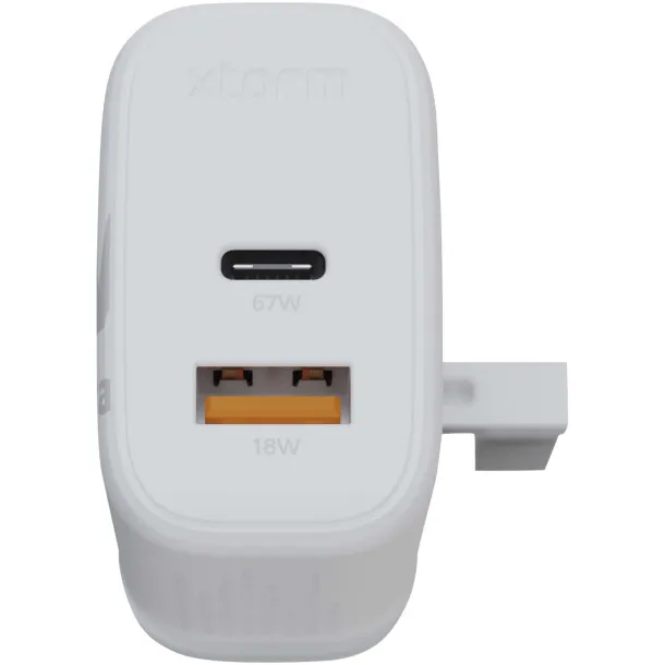 Xtorm XEC067G GaN² Ultra 67W punjač za zidnu utičnicu – UK utikač - Xtorm Bijela
