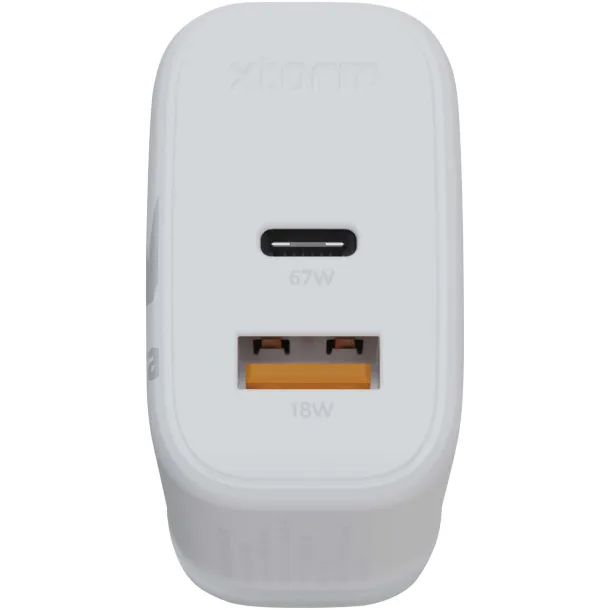 Xtorm XEC067G GaN² Ultra 67W punjač za zidnu utičnicu – UK utikač - Xtorm Bijela
