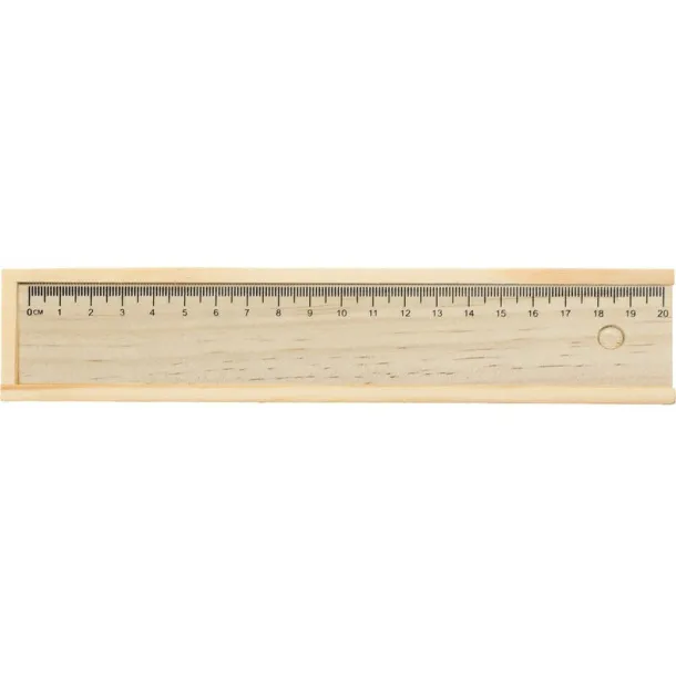  School set, pencil case wood