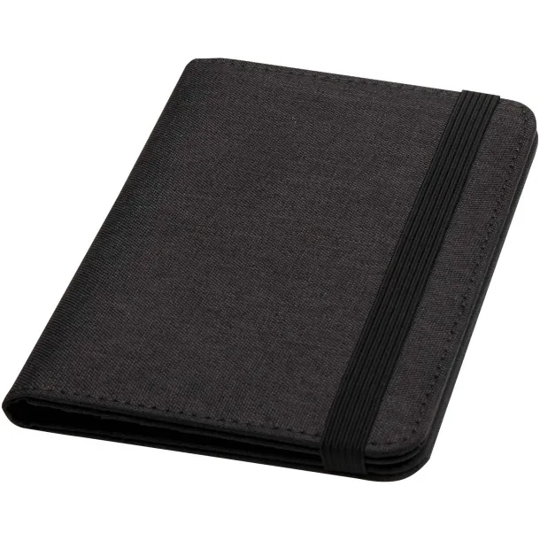 Ross GRS RPET RFID passport holder Heather Charcoal