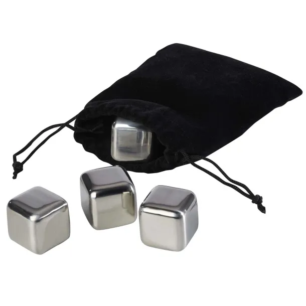 Froz set led kockica od nehrđajućeg čelika Solid black Srebrna