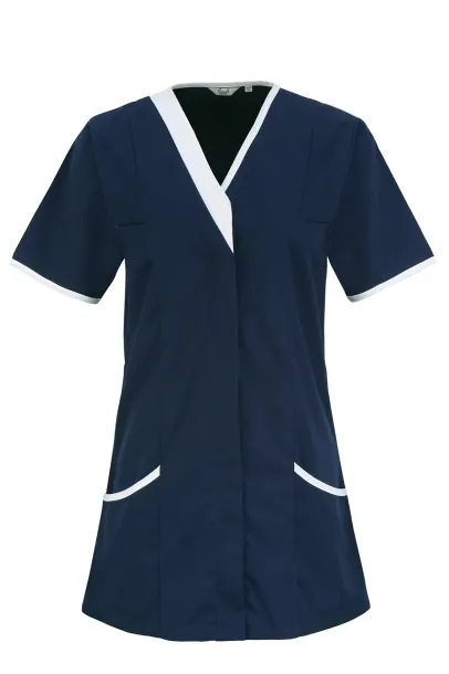  ‘DAISY’ HEALTHCARE TUNIC - Premier White Navy
