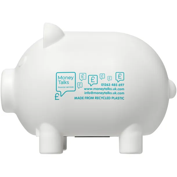 Oink recycled plastic piggy bank White