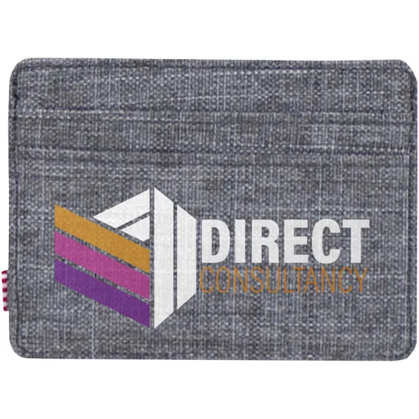 Herschel Charlie recycled RFID card holder - Herschel Heather grey