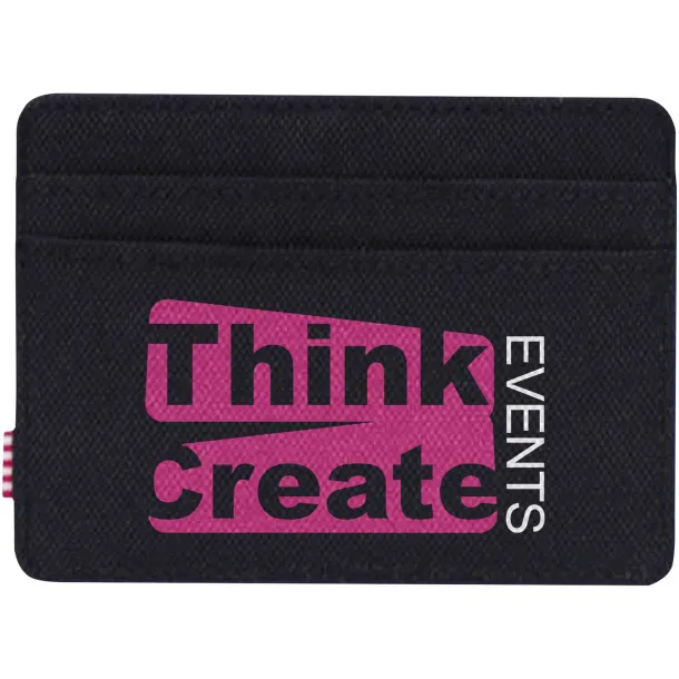 Herschel Charlie recycled RFID card holder - Herschel Solid black
