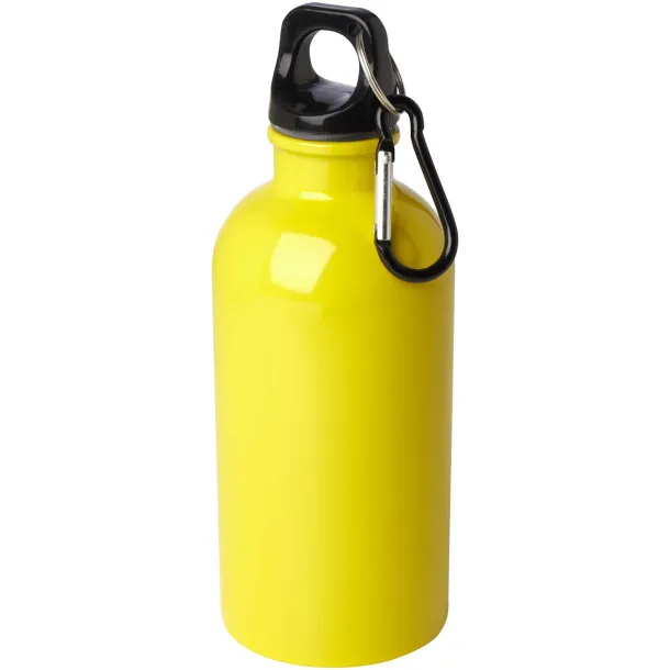 Oregon 400 ml RCS certified single wall stainless steel water bottle with carabiner Yellow