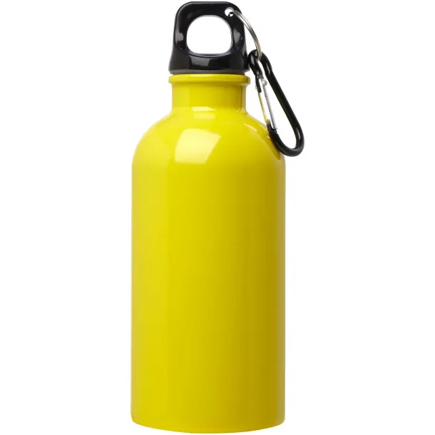 Oregon 400 ml RCS certified single wall stainless steel water bottle with carabiner Yellow