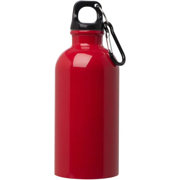 Oregon 400 ml RCS certified single wall stainless steel water bottle with carabiner Red