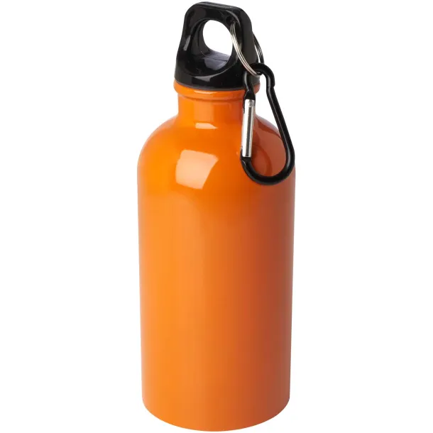 Oregon 400 ml RCS certified single wall stainless steel water bottle with carabiner Orange