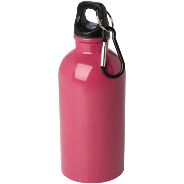 Oregon 400 ml RCS certified single wall stainless steel water bottle with carabiner Magenta