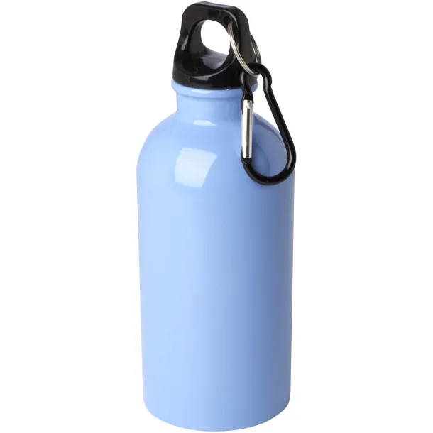 Oregon 400 ml RCS certified single wall stainless steel water bottle with carabiner Cloud Blue