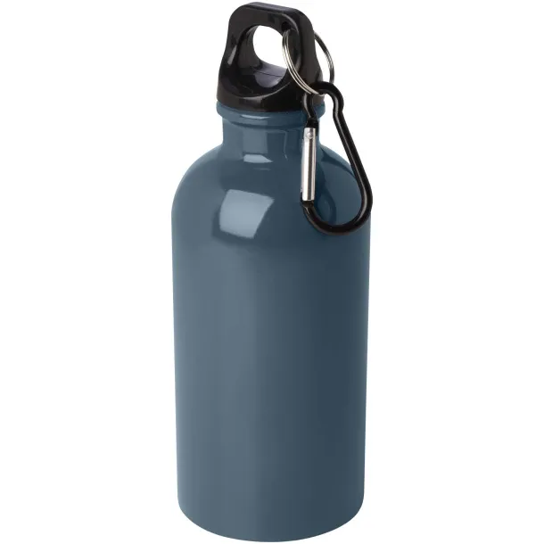 Oregon 400 ml RCS certified single wall stainless steel water bottle with carabiner Hale Blue