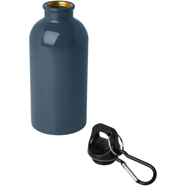 Oregon 400 ml RCS certified single wall stainless steel water bottle with carabiner Hale Blue