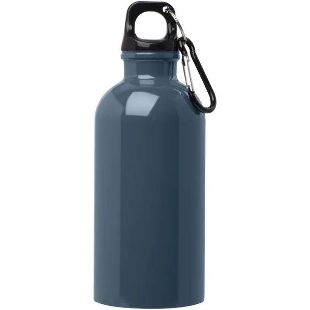 Oregon 400 ml RCS certified single wall stainless steel water bottle with carabiner Hale Blue