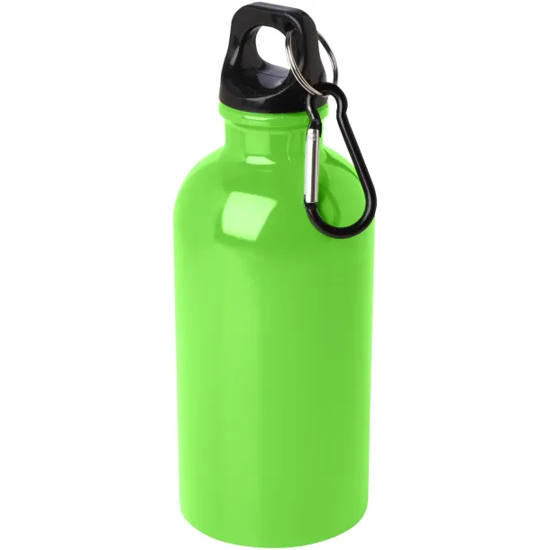 Oregon 400 ml RCS certified single wall stainless steel water bottle with carabiner Apple Green