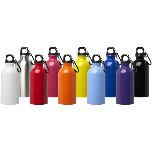 Oregon 400 ml RCS certified single wall stainless steel water bottle with carabiner Crna