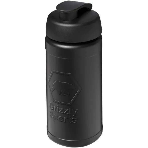 Baseline Rise 500 ml sport bottle with flip lid Solid black Solid black