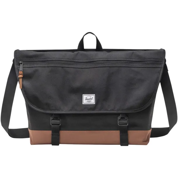 Herschel Cove recycled messenger bag 22.5L - Herschel Solid black