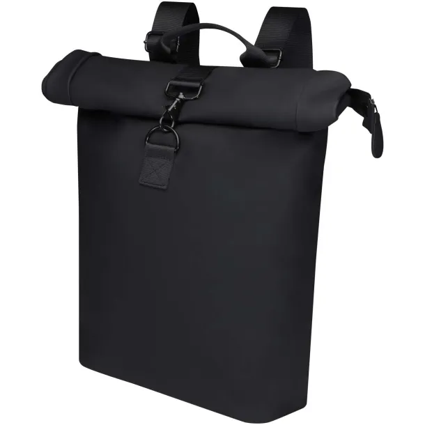 Turner 15.6" GRS recycled roll-top laptop backpack 12L Solid black