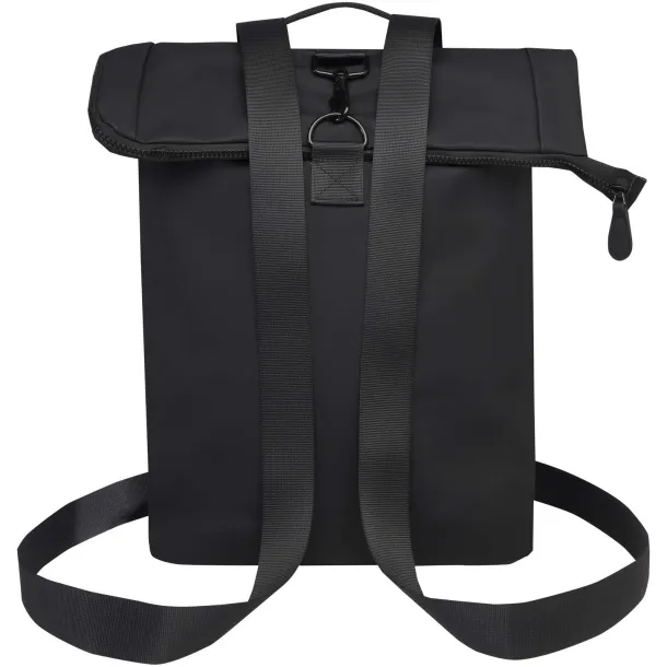 Turner 15.6" GRS recycled roll-top laptop backpack 12L Solid black