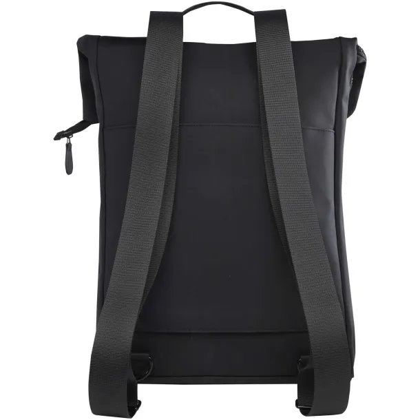 Turner 15.6" GRS recycled roll-top laptop backpack 12L Solid black
