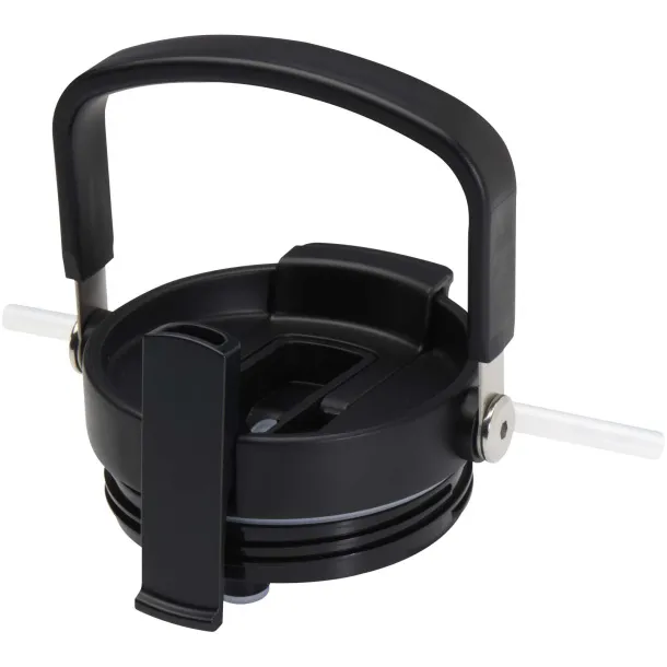 Bronx 900 ml RCS recycled stainless steel copper vacuum insulated tumbler with dual function lid Crna