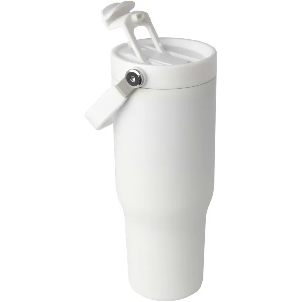 Bronx 900 ml RCS recycled stainless steel copper vacuum insulated tumbler with dual function lid White