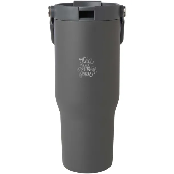 Bronx 900 ml RCS recycled stainless steel copper vacuum insulated tumbler with dual function lid Grey