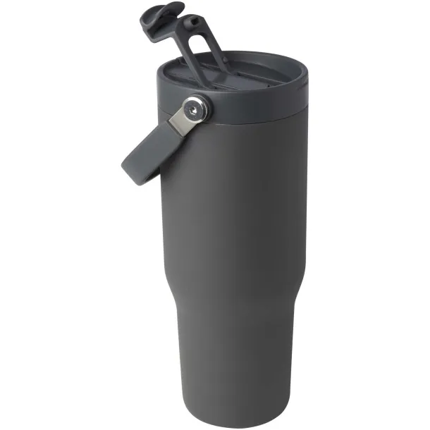 Bronx 900 ml RCS recycled stainless steel copper vacuum insulated tumbler with dual function lid Grey