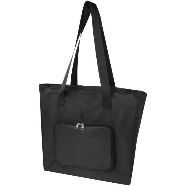 EcoFold RPET foldable tote bag 16L Solid black