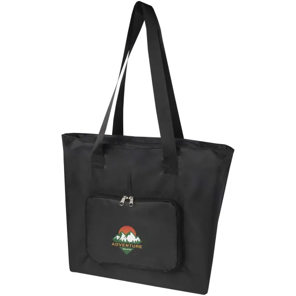 EcoFold RPET foldable tote bag 16L Solid black