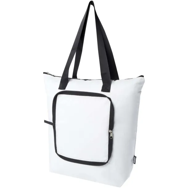 EcoFold RPET foldable tote cooler bag 15L White