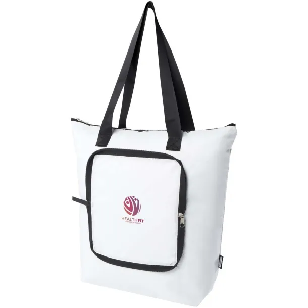 EcoFold RPET foldable tote cooler bag 15L White