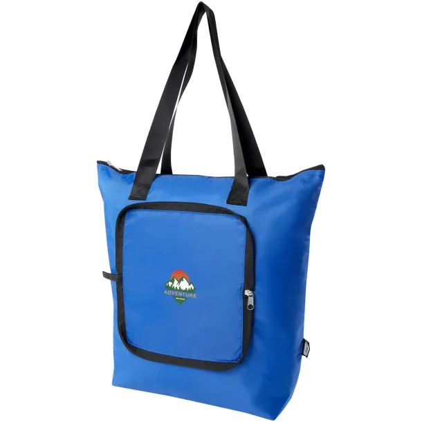 EcoFold RPET foldable tote cooler bag 15L Royal blue
