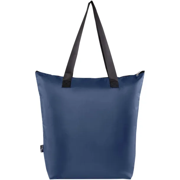 EcoFold RPET foldable tote cooler bag 15L Navy Blue