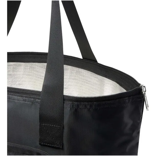 EcoFold RPET foldable tote cooler bag 15L Solid black