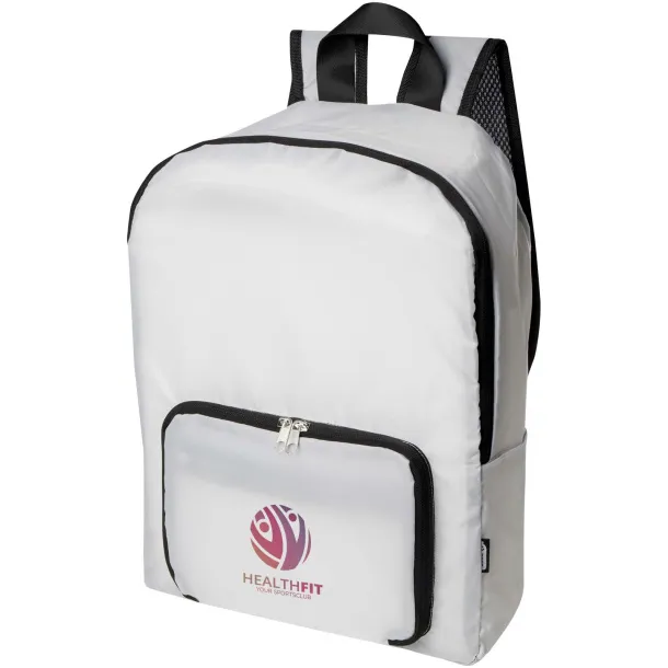 EcoFold RPET foldable backpack 15L White