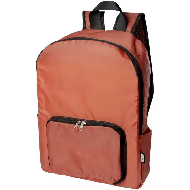 EcoFold RPET foldable backpack 15L Brick