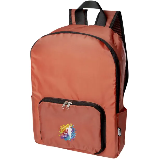EcoFold RPET foldable backpack 15L Brick