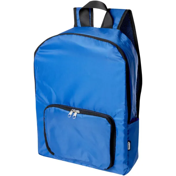 EcoFold RPET foldable backpack 15L Royal blue