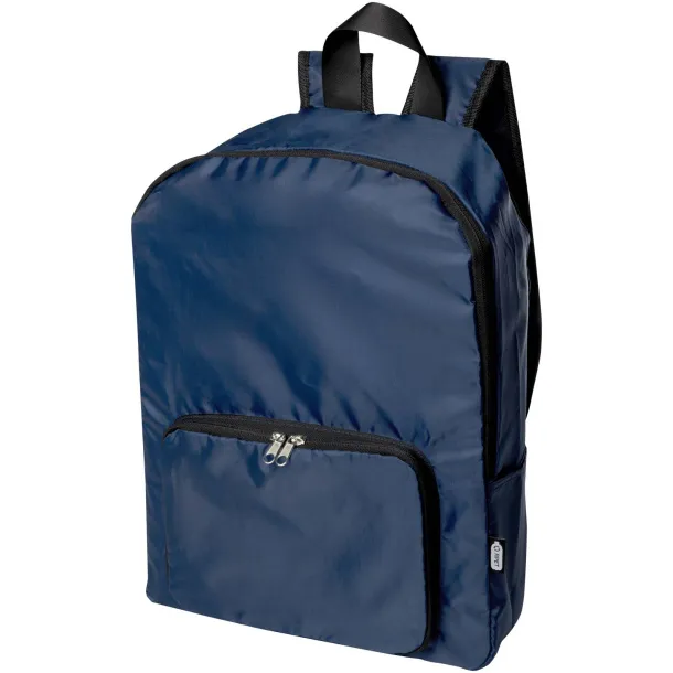EcoFold RPET foldable backpack 15L Navy Blue