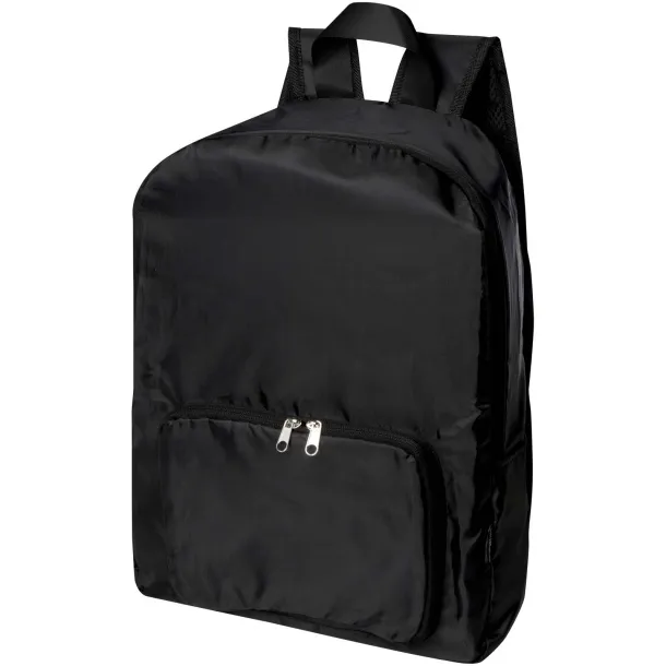 EcoFold RPET foldable backpack 15L Solid black