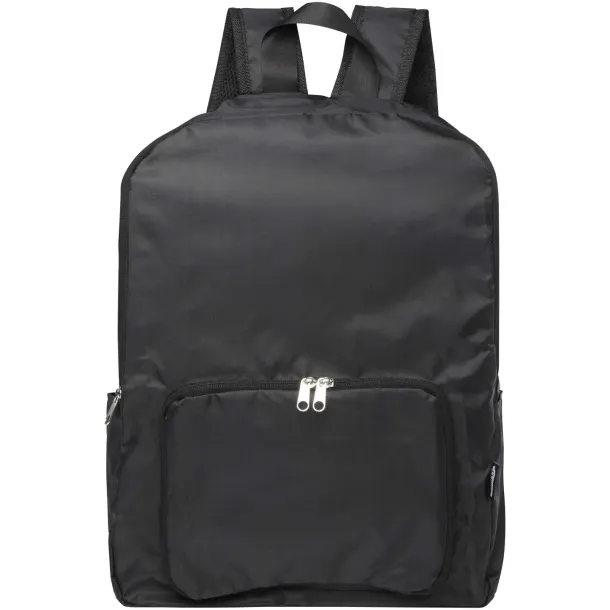 EcoFold RPET foldable backpack 15L Solid black