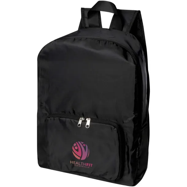 EcoFold RPET foldable backpack 15L Solid black