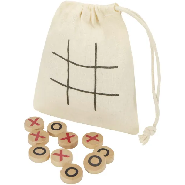 Whorl wooden tic, tac, toe game Natural