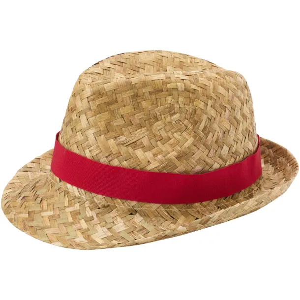 Pricus straw hat Red Natural