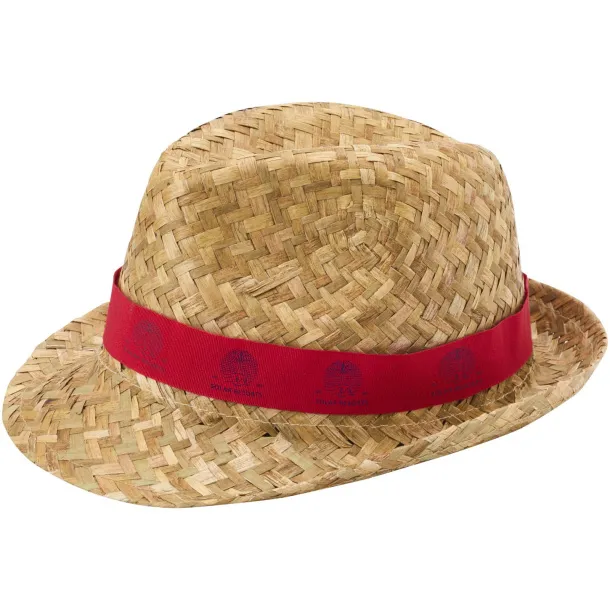 Pricus straw hat Red Natural