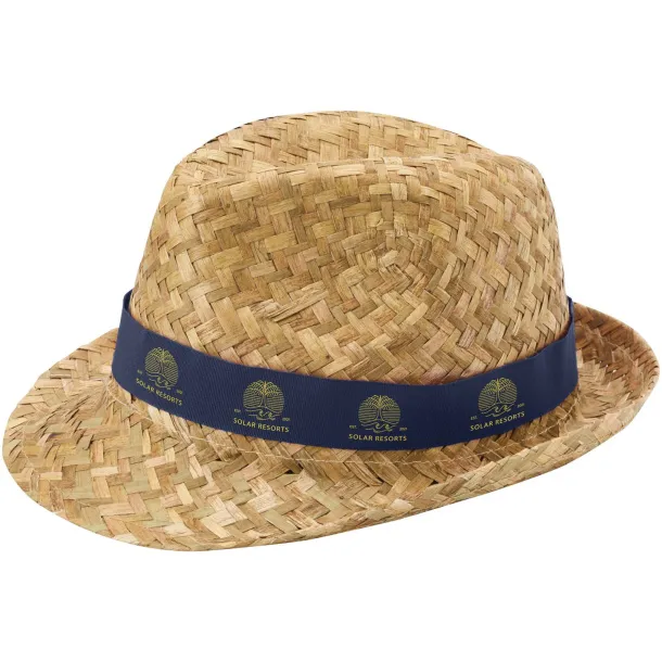 Pricus straw hat Navy Blue Natural
