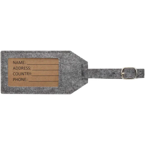 Tie luggage tag Grey